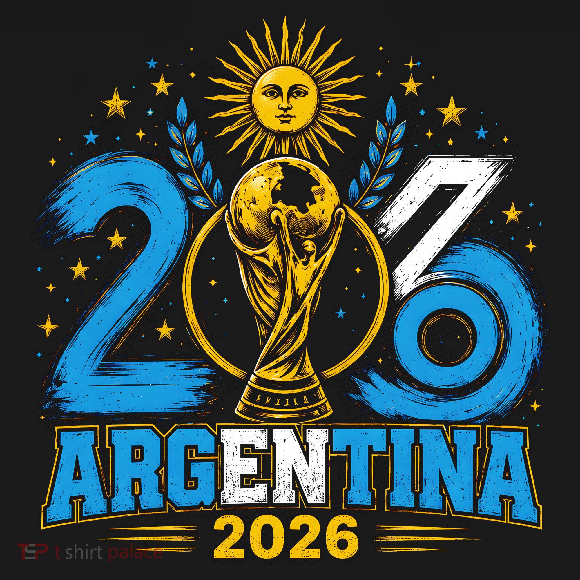 Argentina Soccer World 2026 Championship Celebration USA-Made Doggie Bandana