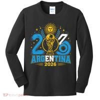 Argentina Soccer World 2026 Championship Celebration Kids Long Sleeve Shirt thumb 0