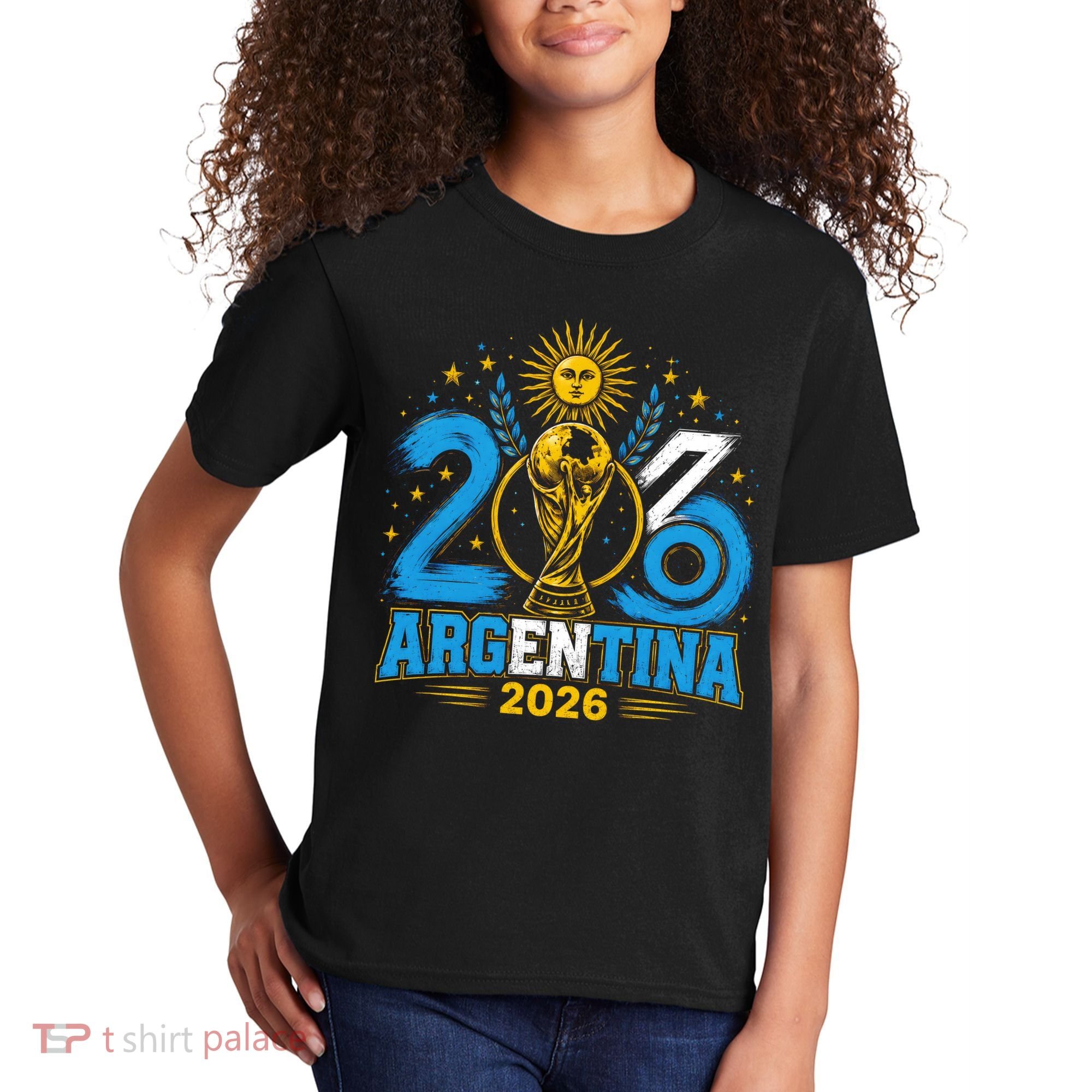 Argentina Soccer World 2026 Championship Celebration Kids T-Shirt