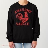 Awesome Sauce With Picture Of Rooster Funny Retro Women's Sweatshirt thumb 0