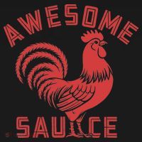 Awesome Sauce With Picture Of Rooster Funny Retro Apron thumb 3