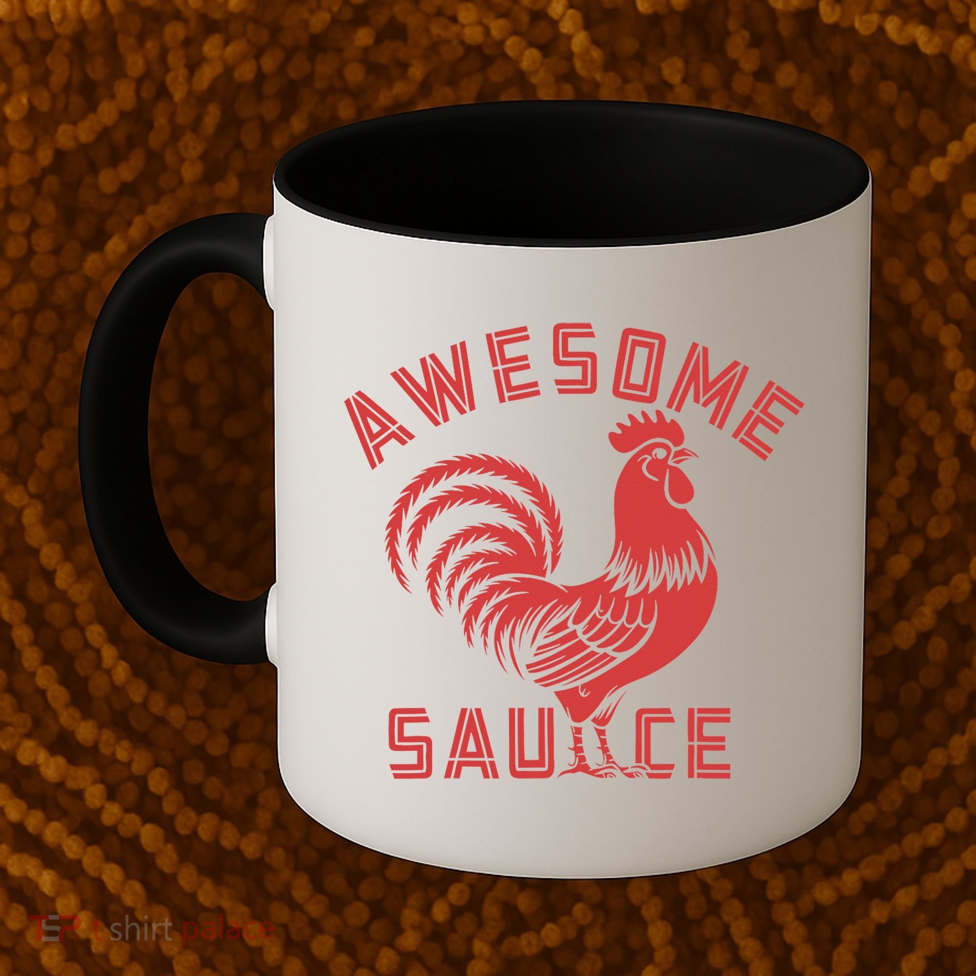 Awesome Sauce With Picture Of Rooster Funny Retro Coffee Mug