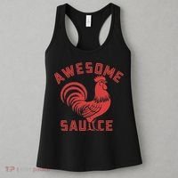Awesome Sauce With Picture Of Rooster Funny Retro Women's Tank Top thumb 3