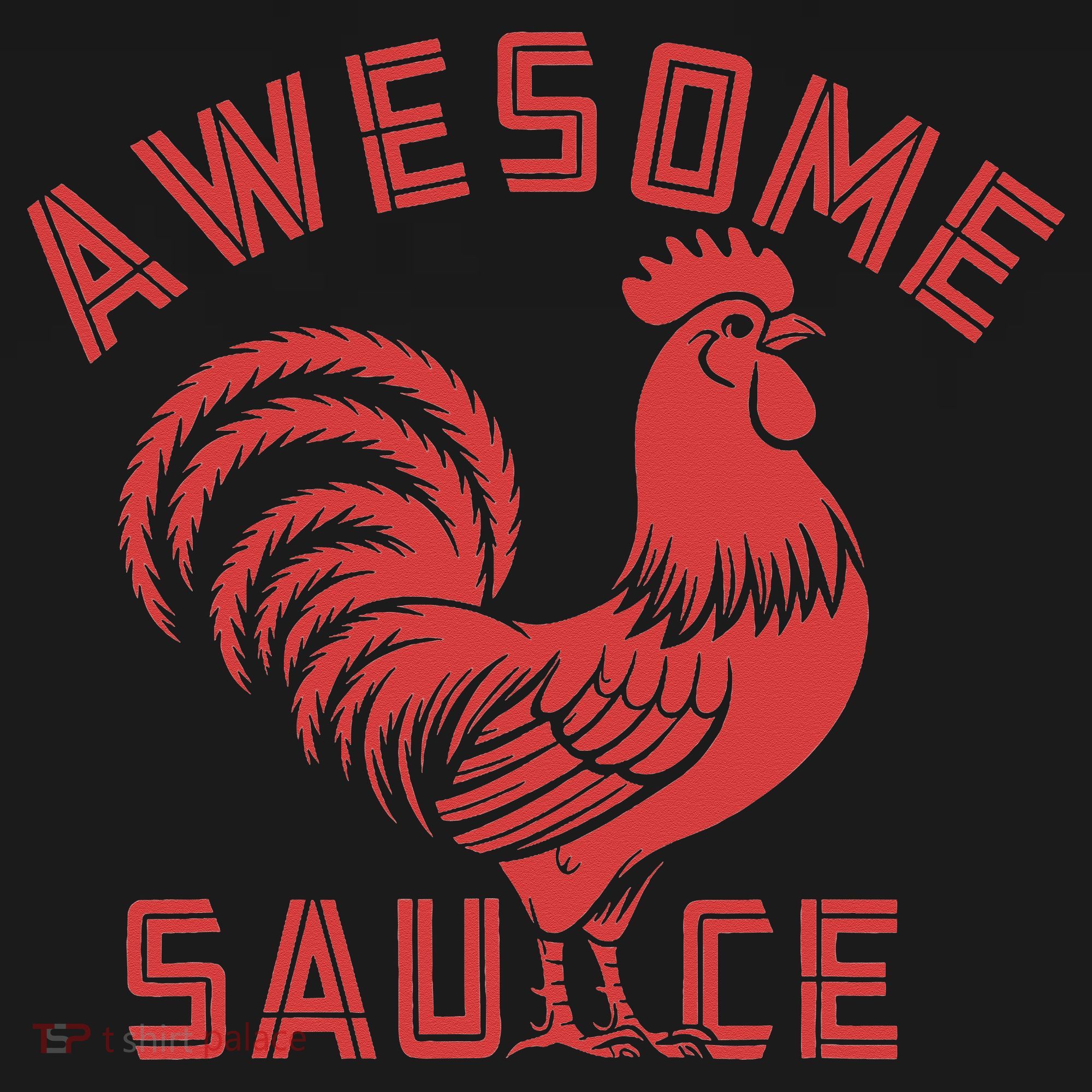 Awesome Sauce With Picture Of Rooster Funny Retro Baby Bodysuit