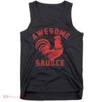 Awesome Sauce With Picture Of Rooster Funny Retro Tank Top thumb 0