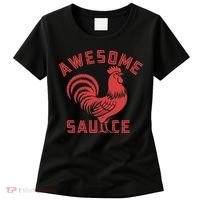 Awesome Sauce With Picture Of Rooster Funny Retro Women's T-Shirt thumb 0