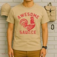 Awesome Sauce With Picture Of Rooster Funny Retro T-Shirt thumb 6