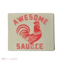 Awesome Sauce With Picture Of Rooster Funny Retro Mousepad thumb 0
