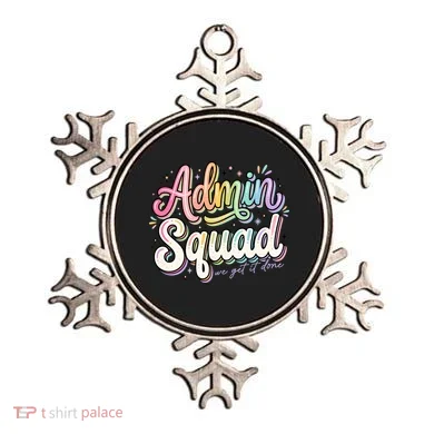 Admin Squad We Get It Done Pastel Script Ornament