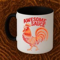 Awesome Sauce With Picture Of Rooster Coffee Mug thumb 2
