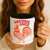 Awesome Sauce With Picture Of Rooster Coffee Mug thumb 3