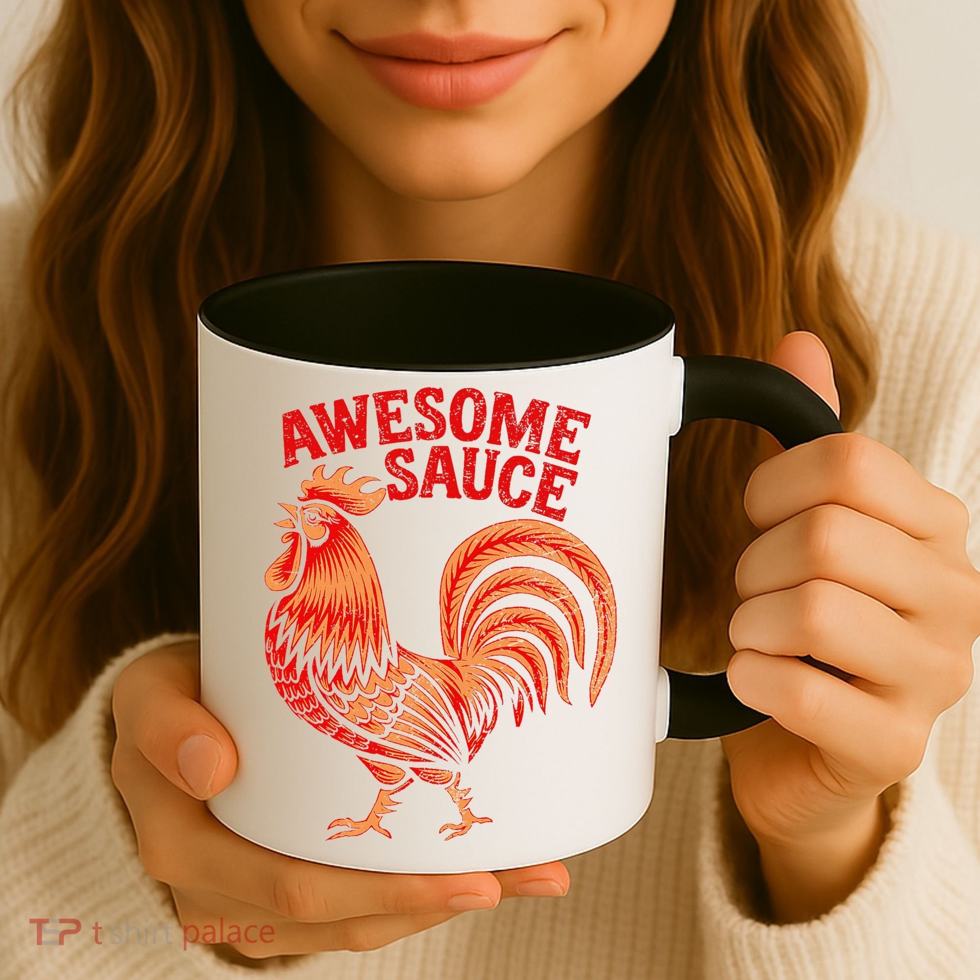 Awesome Sauce With Picture Of Rooster Coffee Mug