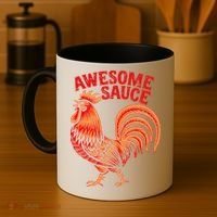 Awesome Sauce With Picture Of Rooster Coffee Mug thumb 4