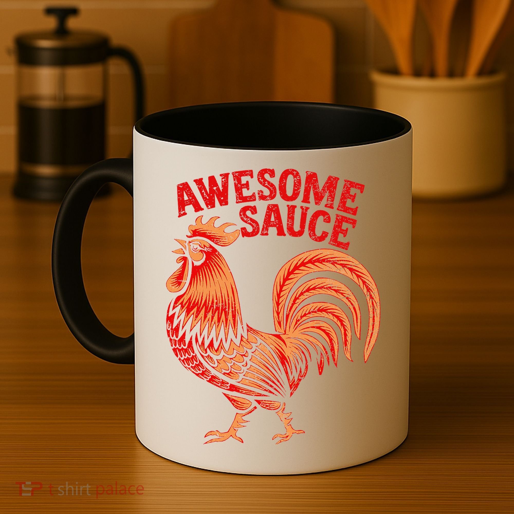 Awesome Sauce With Picture Of Rooster Coffee Mug