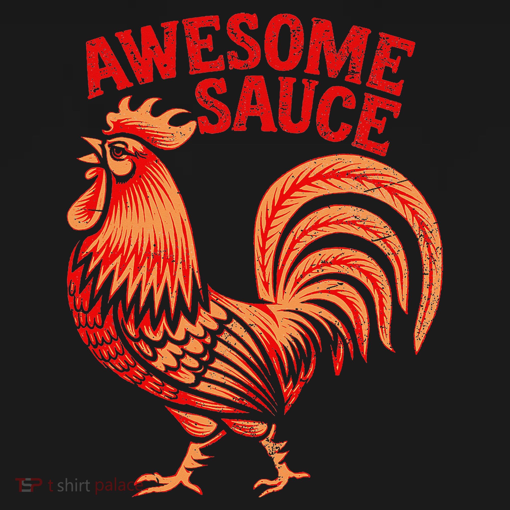 Awesome Sauce With Picture Of Rooster Women's Hoodie