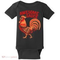 Awesome Sauce With Picture Of Rooster Baby Bodysuit thumb 0
