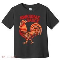 Awesome Sauce With Picture Of Rooster Toddler T-Shirt thumb 0