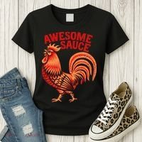 Awesome Sauce With Picture Of Rooster Women's T-Shirt thumb 3