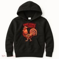 Awesome Sauce With Picture Of Rooster Kids Hoodie thumb 0