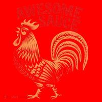 Awesome Sauce With Picture Of Rooster Santa Hat thumb 1