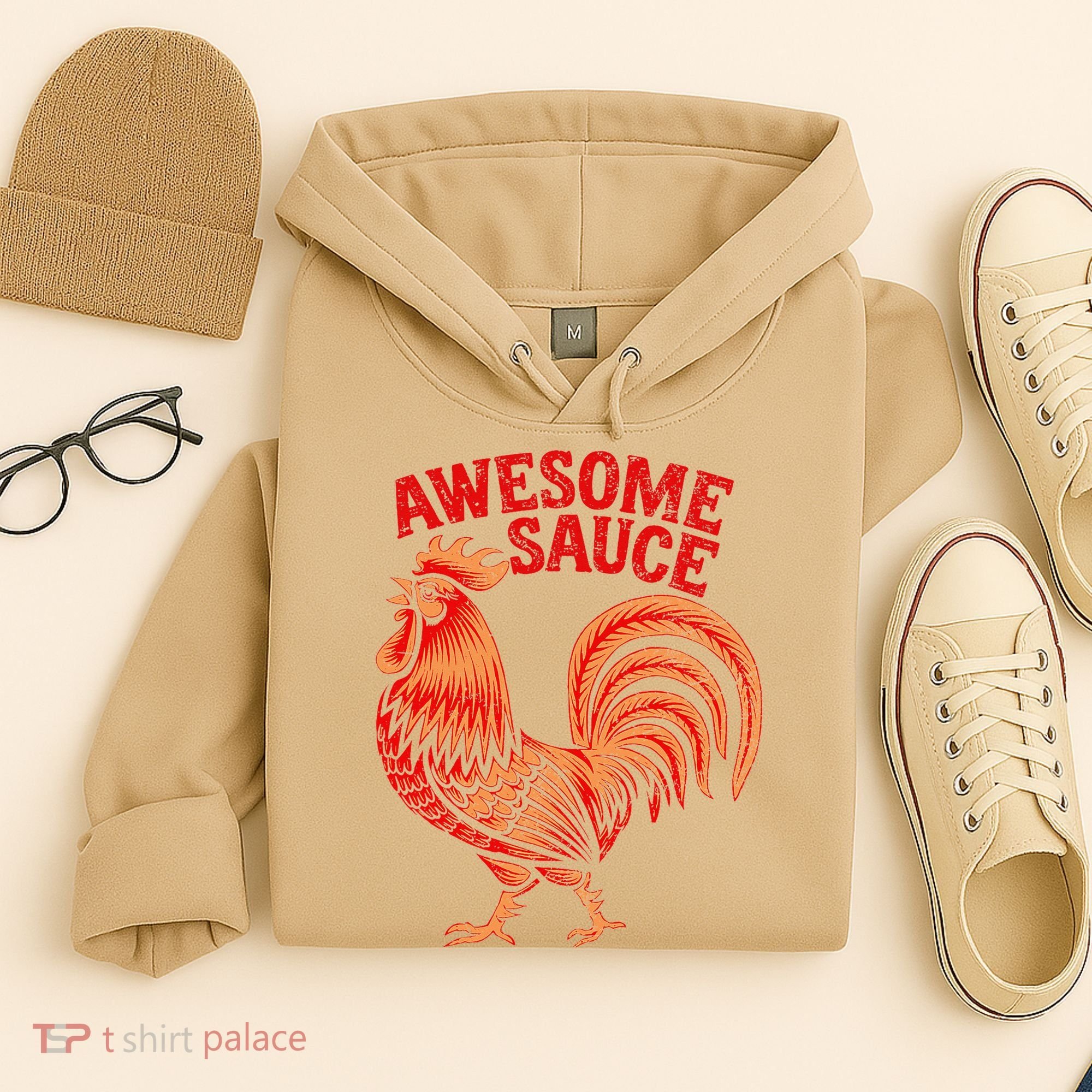 Awesome Sauce With Picture Of Rooster Hoodie