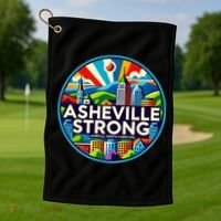 Asheville Strong Western Nc Helene Recovery Golf Towel thumb 1