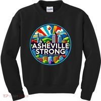Asheville Strong Western Nc Helene Recovery Kids Sweatshirt thumb 0