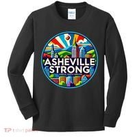 Asheville Strong Western Nc Helene Recovery Kids Long Sleeve Shirt thumb 0
