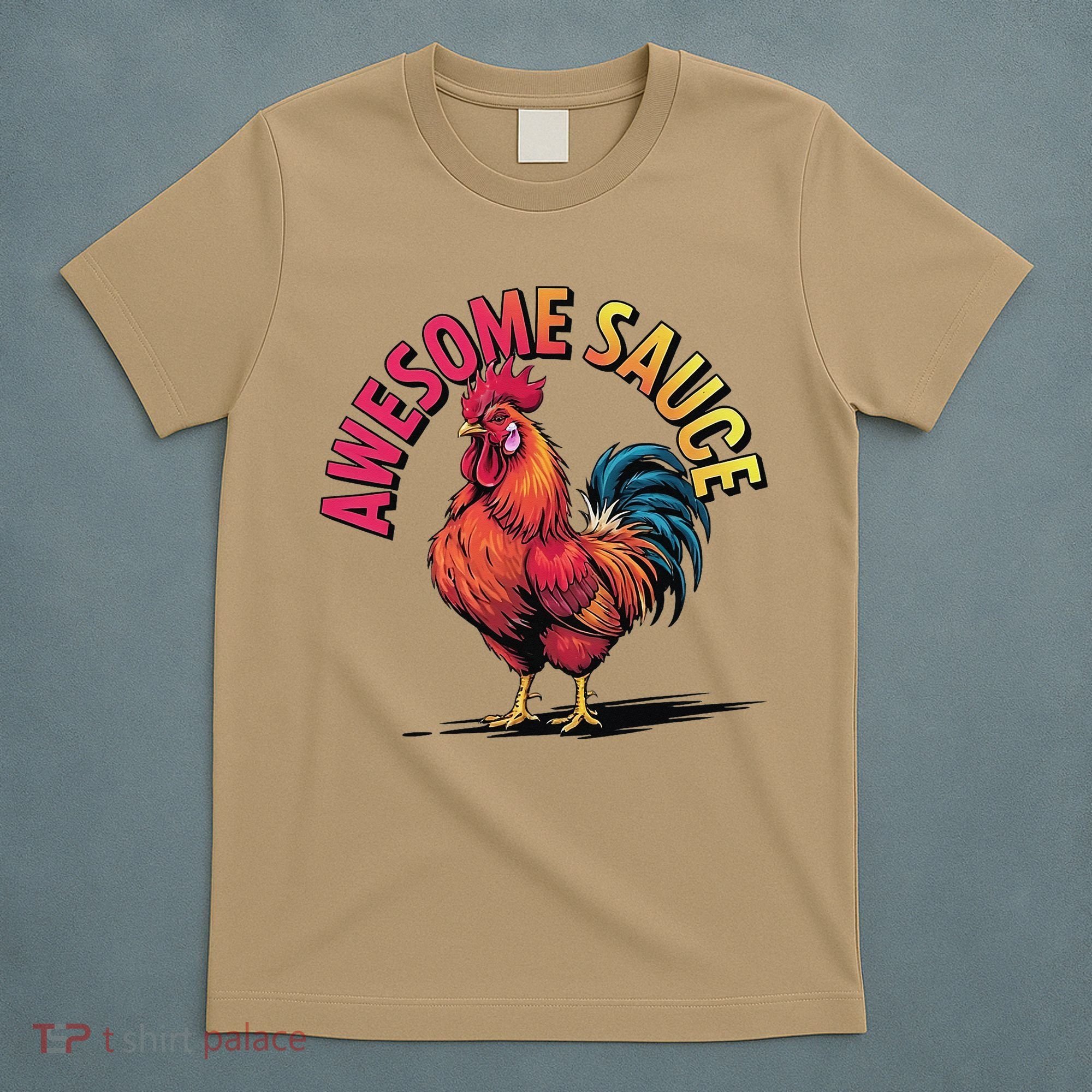 Awesome Sauce With Picture Of Rooster Vintage Funny T-Shirt