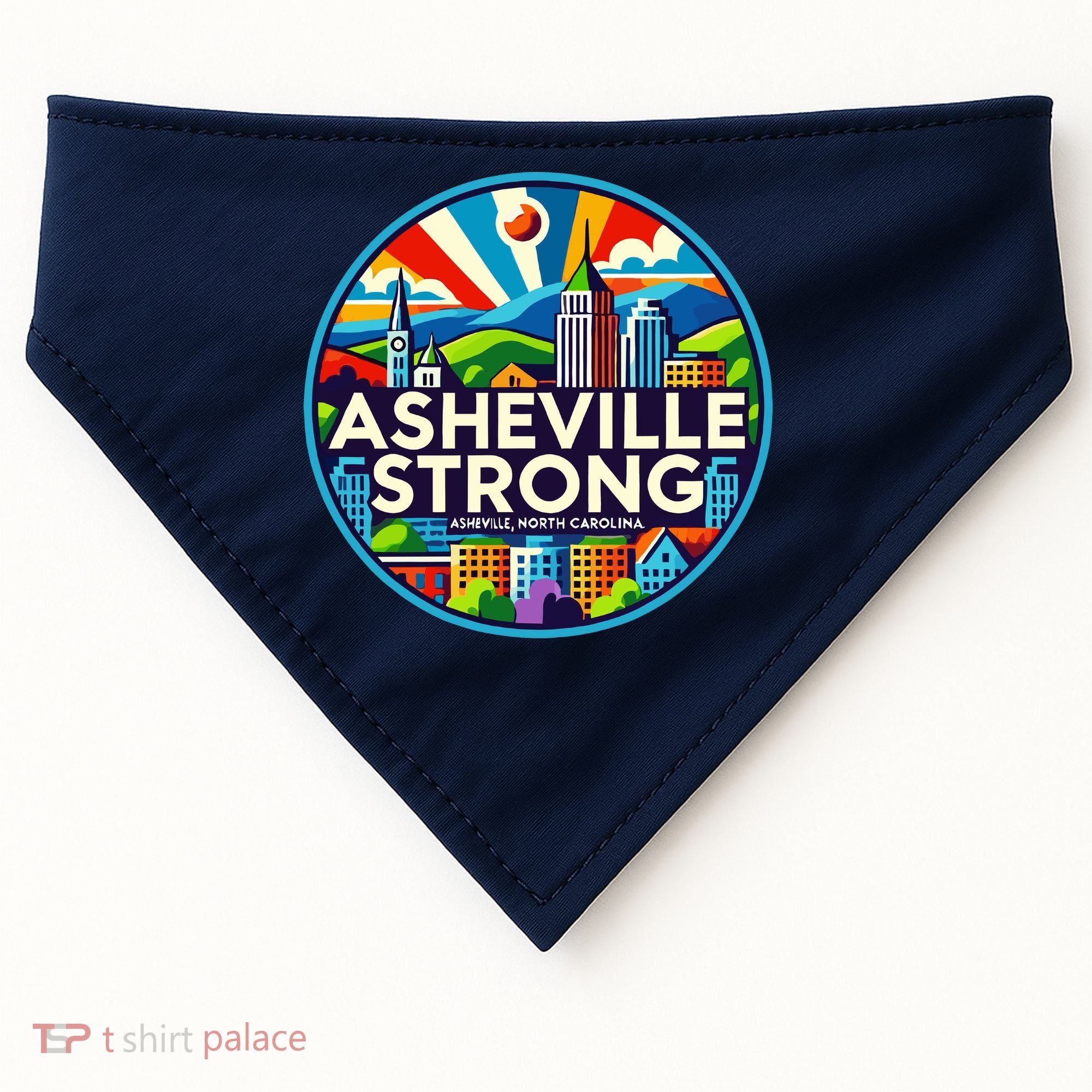 Asheville Strong Western Nc Helene Recovery USA-Made Doggie Bandana