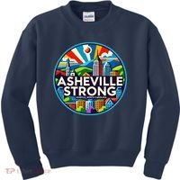 Asheville Strong Western Nc Helene Recovery Kids Sweatshirt thumb 0