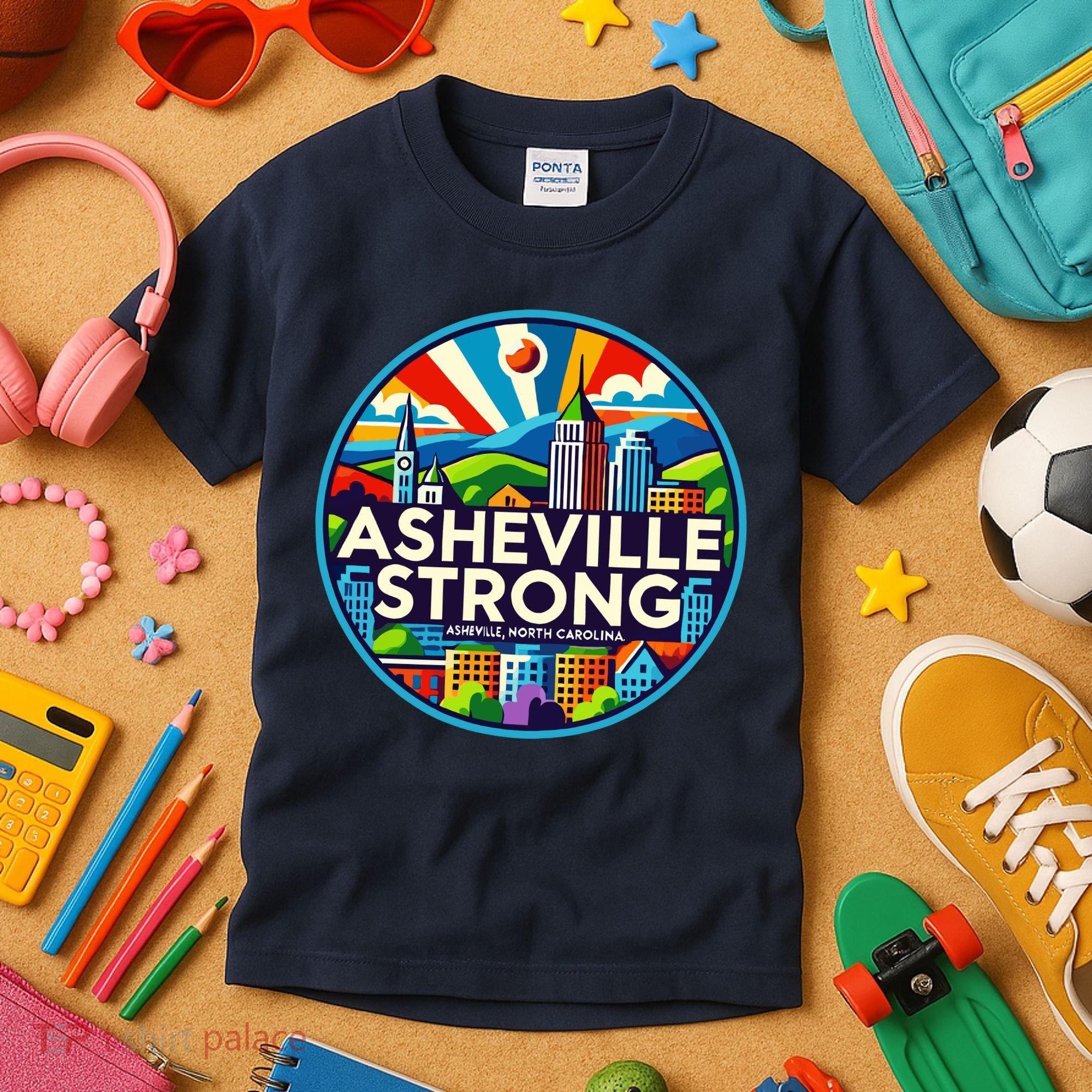 Asheville Strong Western Nc Helene Recovery Kids T-Shirt
