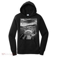 Axolotl Selfie With Alien UFO Funny Axolotl Gifts For Women Women's Hoodie thumb 0