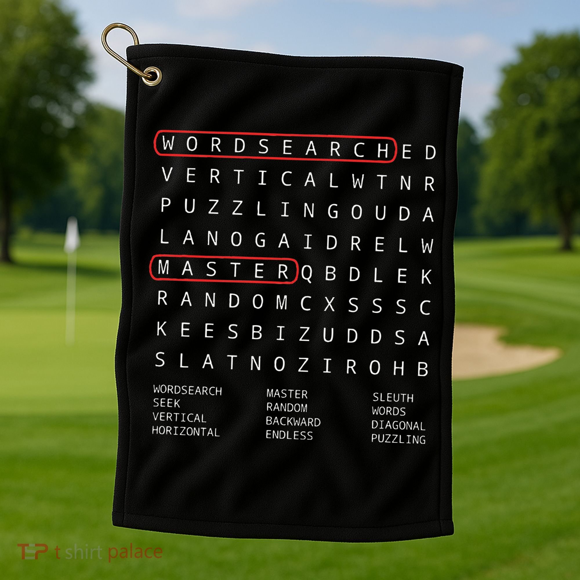 Alien Sheephead Word Search Puzzle Wordsearch Golf Towel
