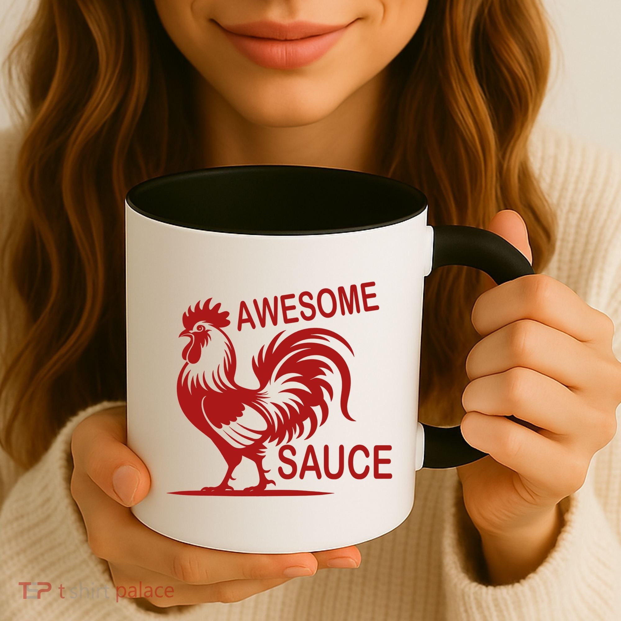 Awesome Sauce With Picture Of Rooster Coffee Mug