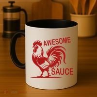 Awesome Sauce With Picture Of Rooster Coffee Mug thumb 4