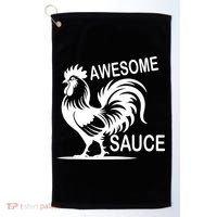 Awesome Sauce With Picture Of Rooster Golf Towel thumb 0