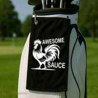Awesome Sauce With Picture Of Rooster Golf Towel thumb 2