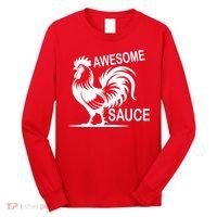 Awesome Sauce With Picture Of Rooster Long Sleeve Shirt thumb 0