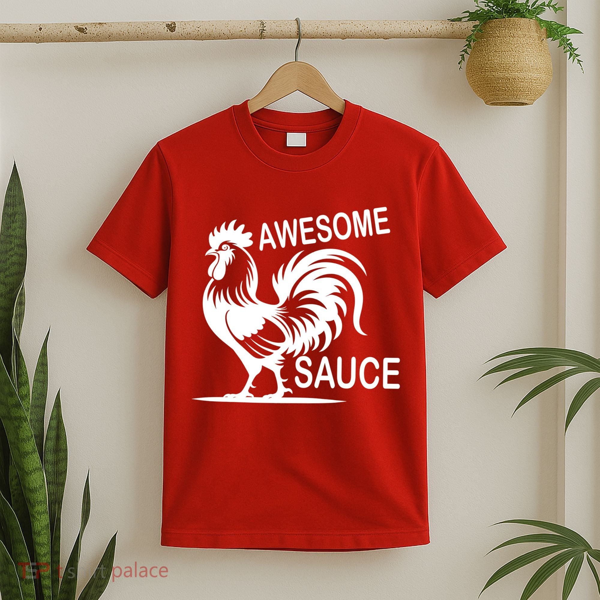 Awesome Sauce With Picture Of Rooster T-Shirt