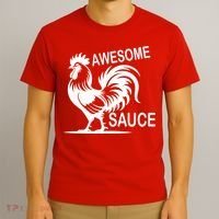 Awesome Sauce With Picture Of Rooster T-Shirt thumb 3