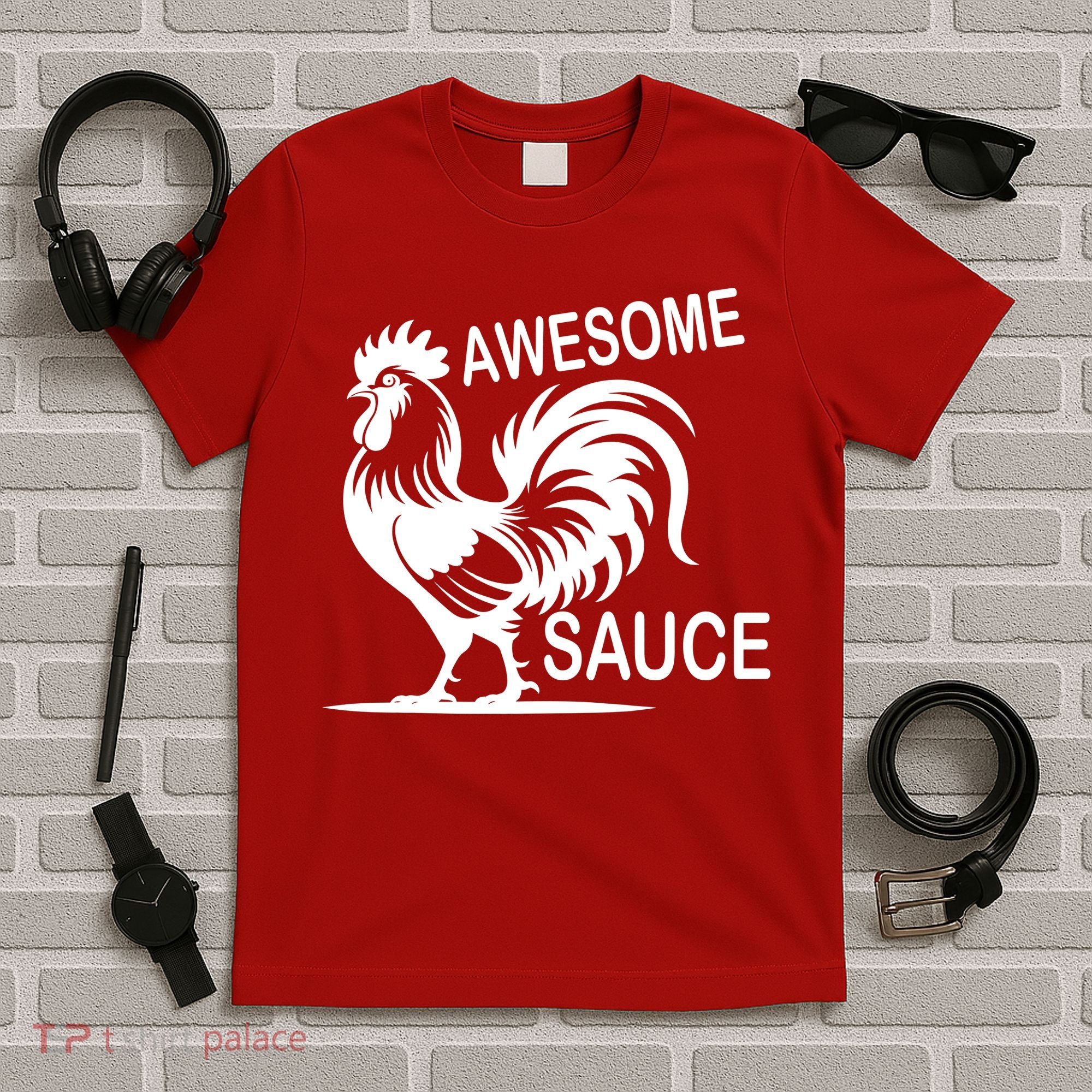 Awesome Sauce With Picture Of Rooster T-Shirt