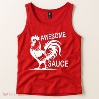 Awesome Sauce With Picture Of Rooster Tank Top thumb 2