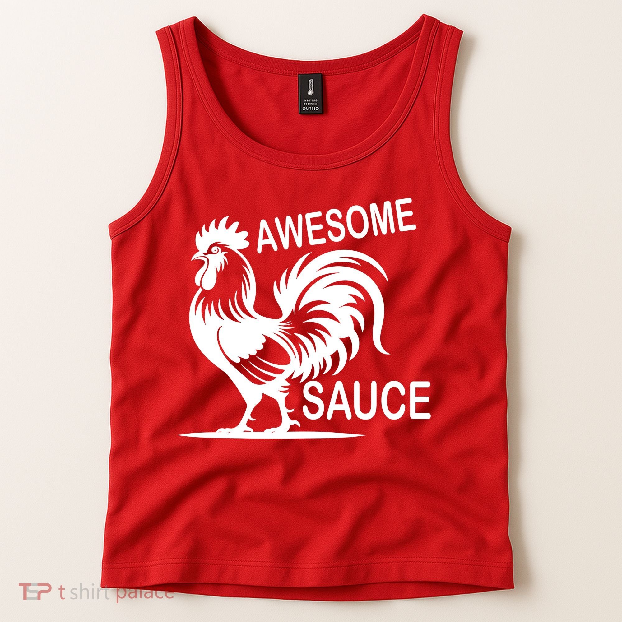 Awesome Sauce With Picture Of Rooster Tank Top