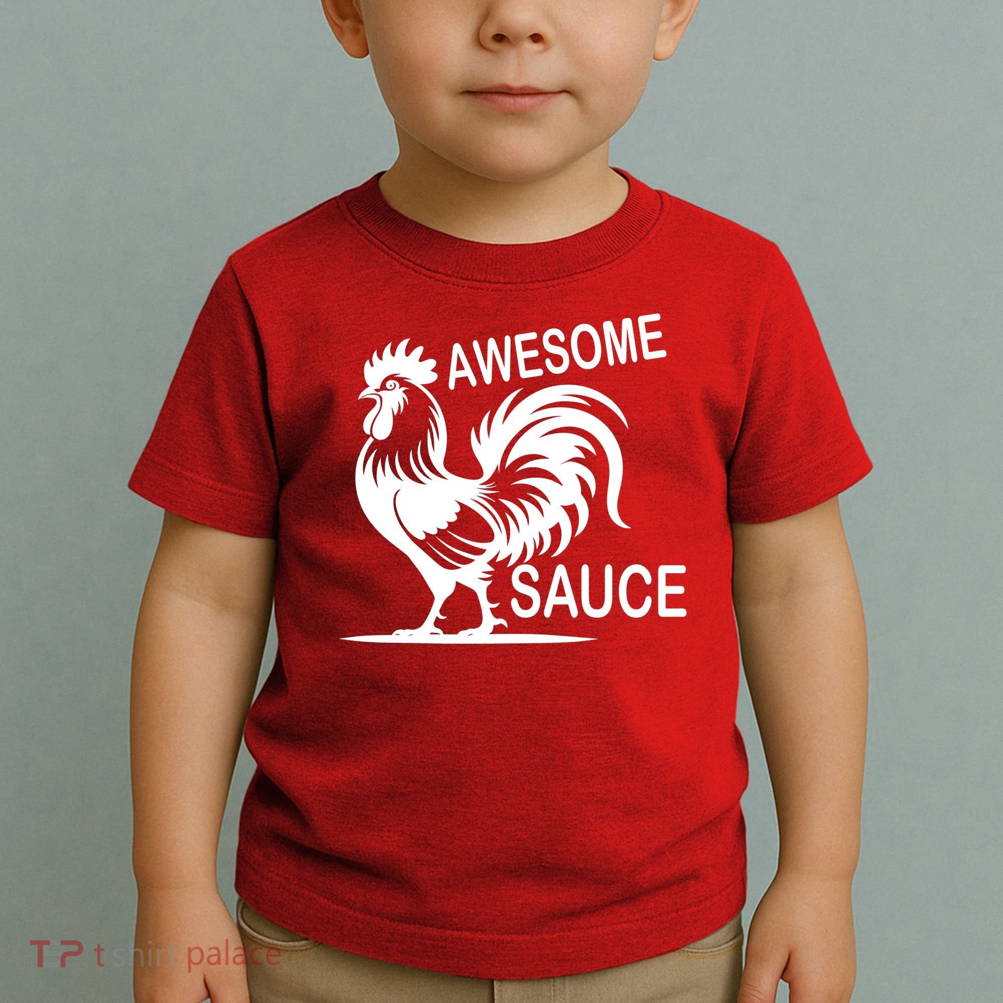 Awesome Sauce With Picture Of Rooster Toddler T-Shirt
