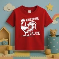 Awesome Sauce With Picture Of Rooster Toddler T-Shirt thumb 3
