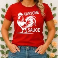 Awesome Sauce With Picture Of Rooster Women's T-Shirt thumb 2