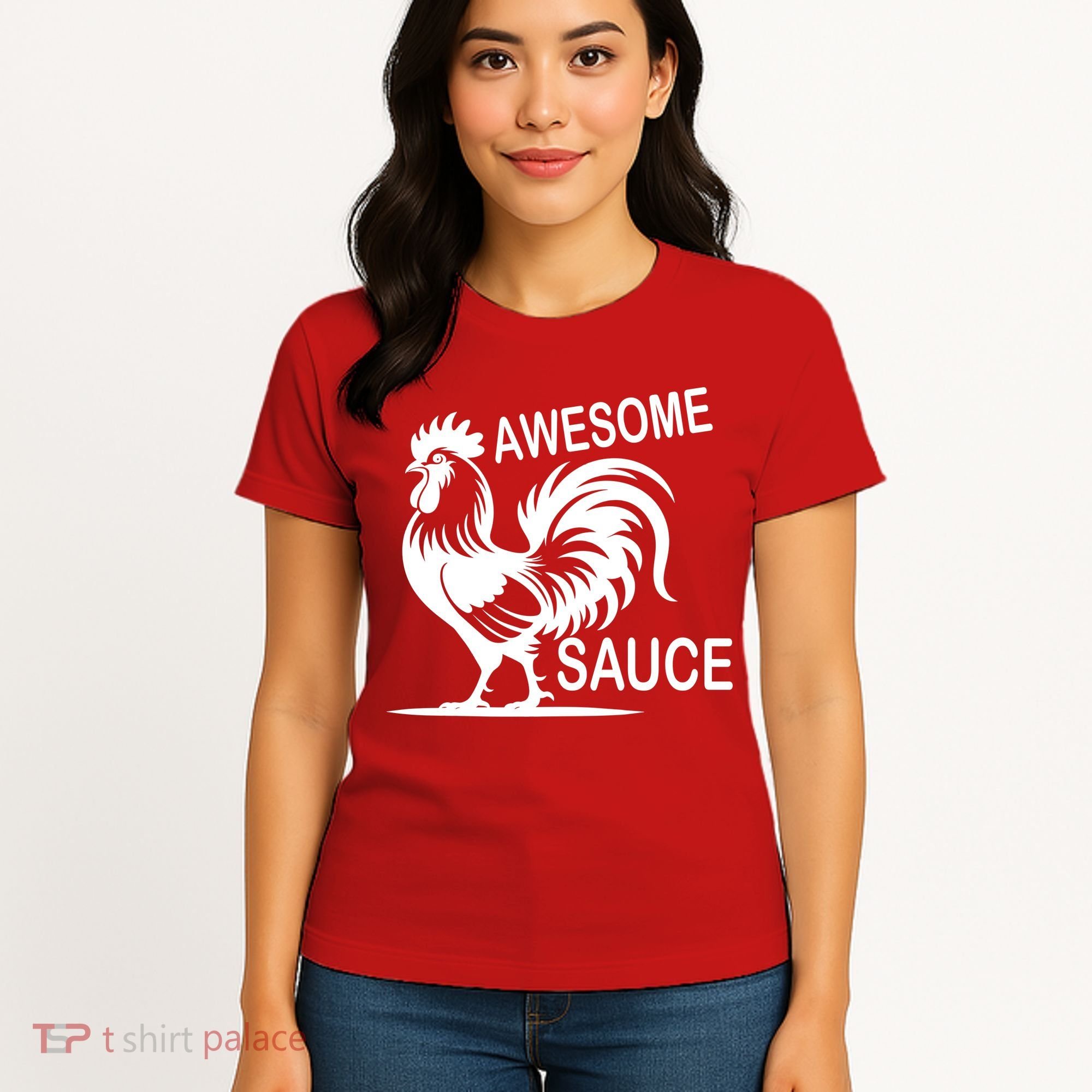 Awesome Sauce With Picture Of Rooster Women's T-Shirt