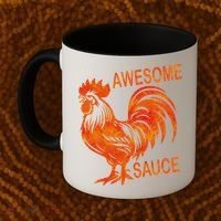 Awesome Sauce With Picture Of Rooster Coffee Mug thumb 2