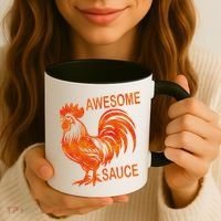 Awesome Sauce With Picture Of Rooster Coffee Mug thumb 3